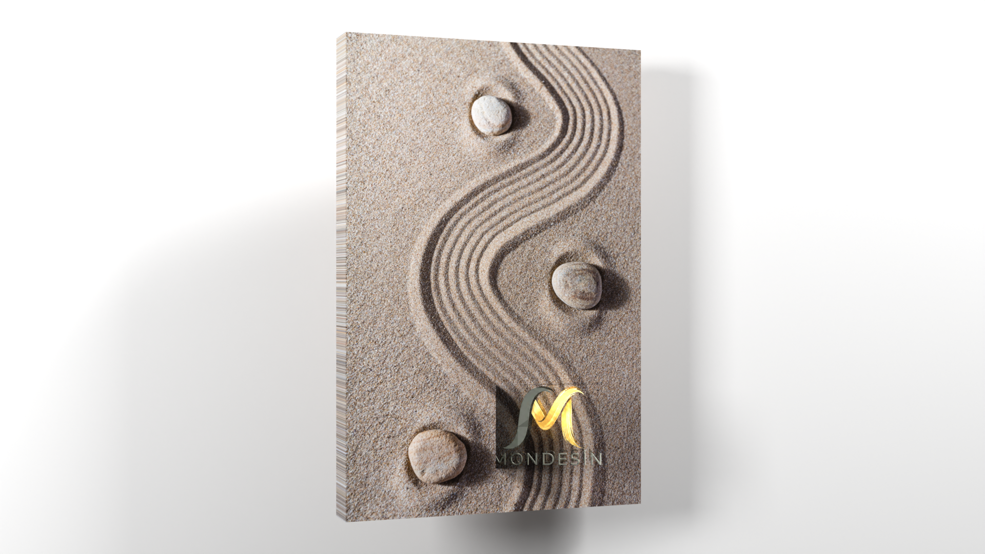 Kum Tepeleri Dikey Tablo, Yağlı Boya ve Deri Görünümlü