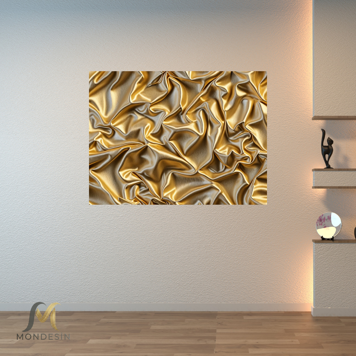 Altin Kumas Kanvas Tablo Hediyelik