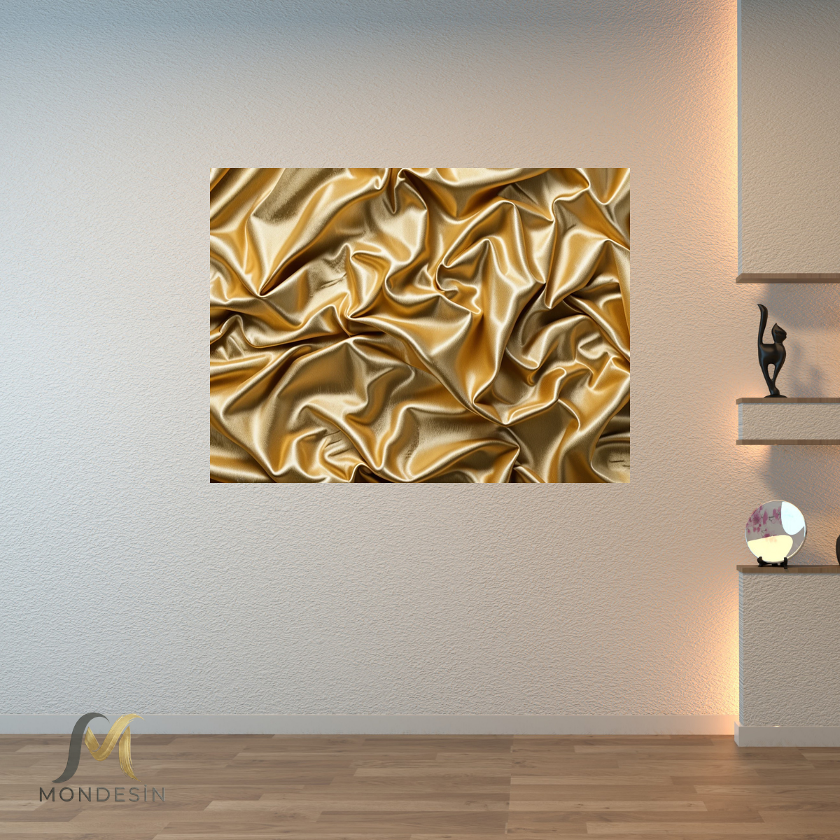 Altin Kumas Kanvas Tablo Hediyelik