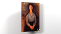 Amedeo Modigliani 105 Yatay Kanvas Tablo, Yağlı Boya ve Deri Görünümlü