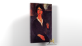 Amedeo Modigliani 108 Yatay Kanvas Tablo, Yağlı Boya ve Deri Görünümlü