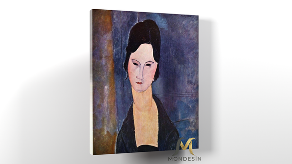 Amedeo Modigliani 10 Yatay Kanvas Tablo, Yağlı Boya ve Deri Görünümlü