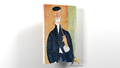 Amedeo Modigliani 120 Yatay Kanvas Tablo, Yağlı Boya ve Deri Görünümlü